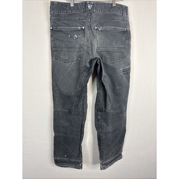 Kuhl Rydr Jeans Men’s 34x32 Vintage Patina Dye Gray Workwear Distressed - Picture 6 of 14